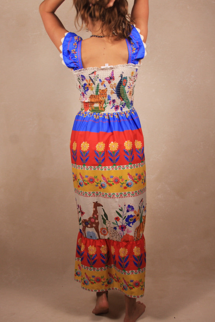 Vivid Garden Maxi Dress