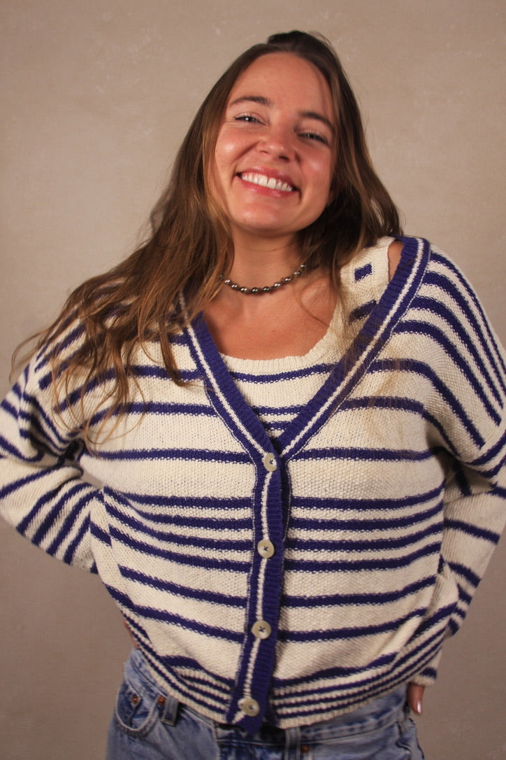 Alder Striped Cardigan