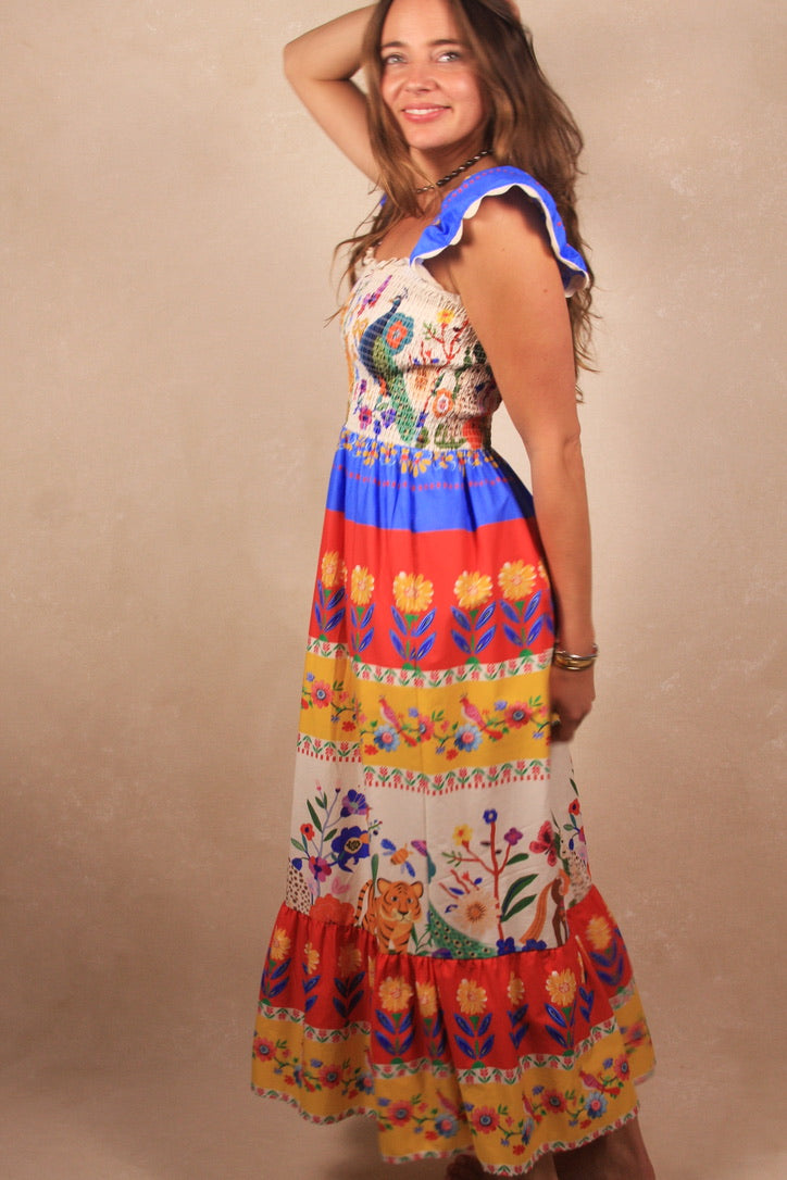 Vivid Garden Maxi Dress