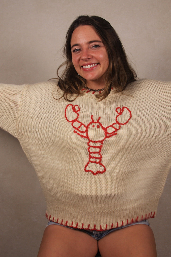 Whipstitch Lobster Sweater