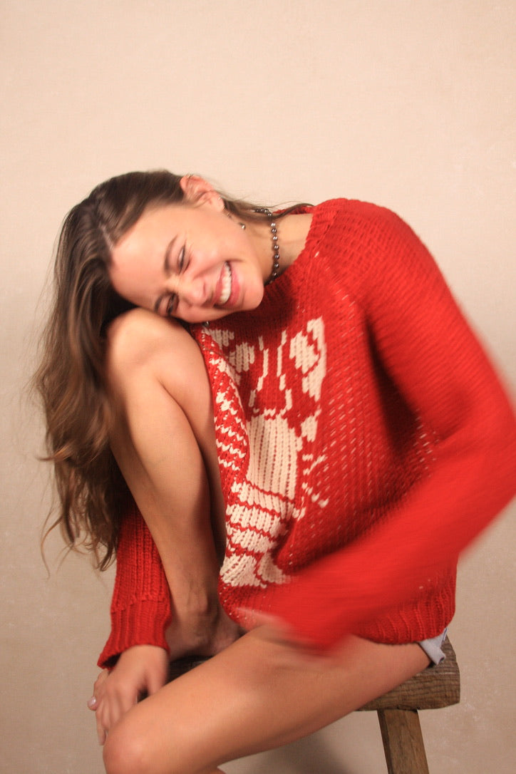 Lobster Chunky Sweater