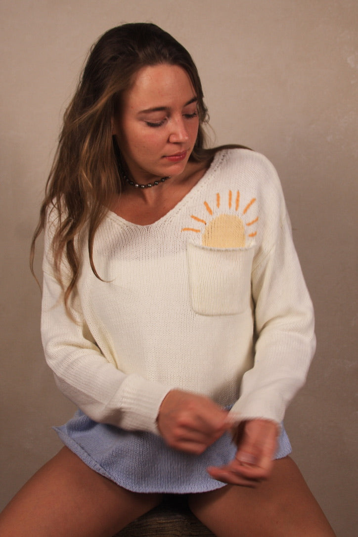 Beach Sunrise Knit Sweater