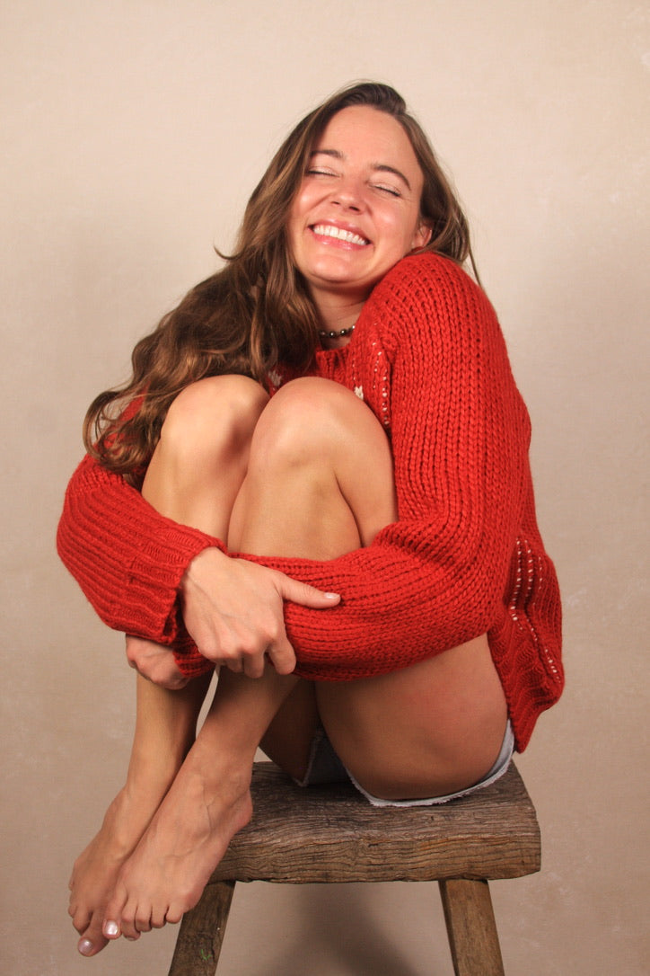 Lobster Chunky Sweater