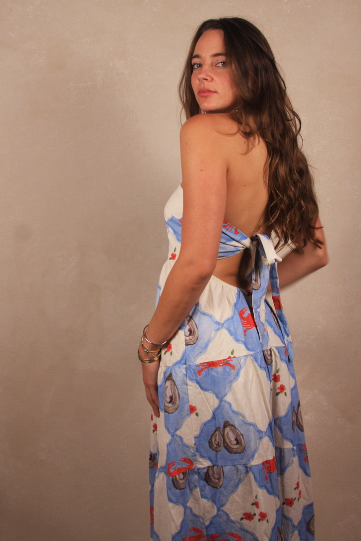 Coastal Charm Strapless Dress