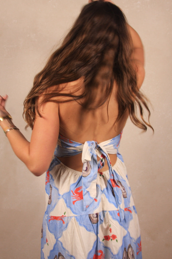 Coastal Charm Strapless Dress