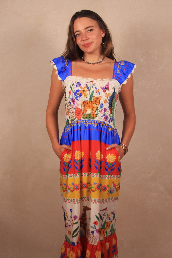 Vivid Garden Maxi Dress