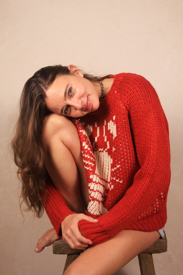 Lobster Chunky Sweater