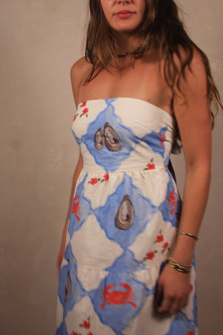 Coastal Charm Strapless Dress