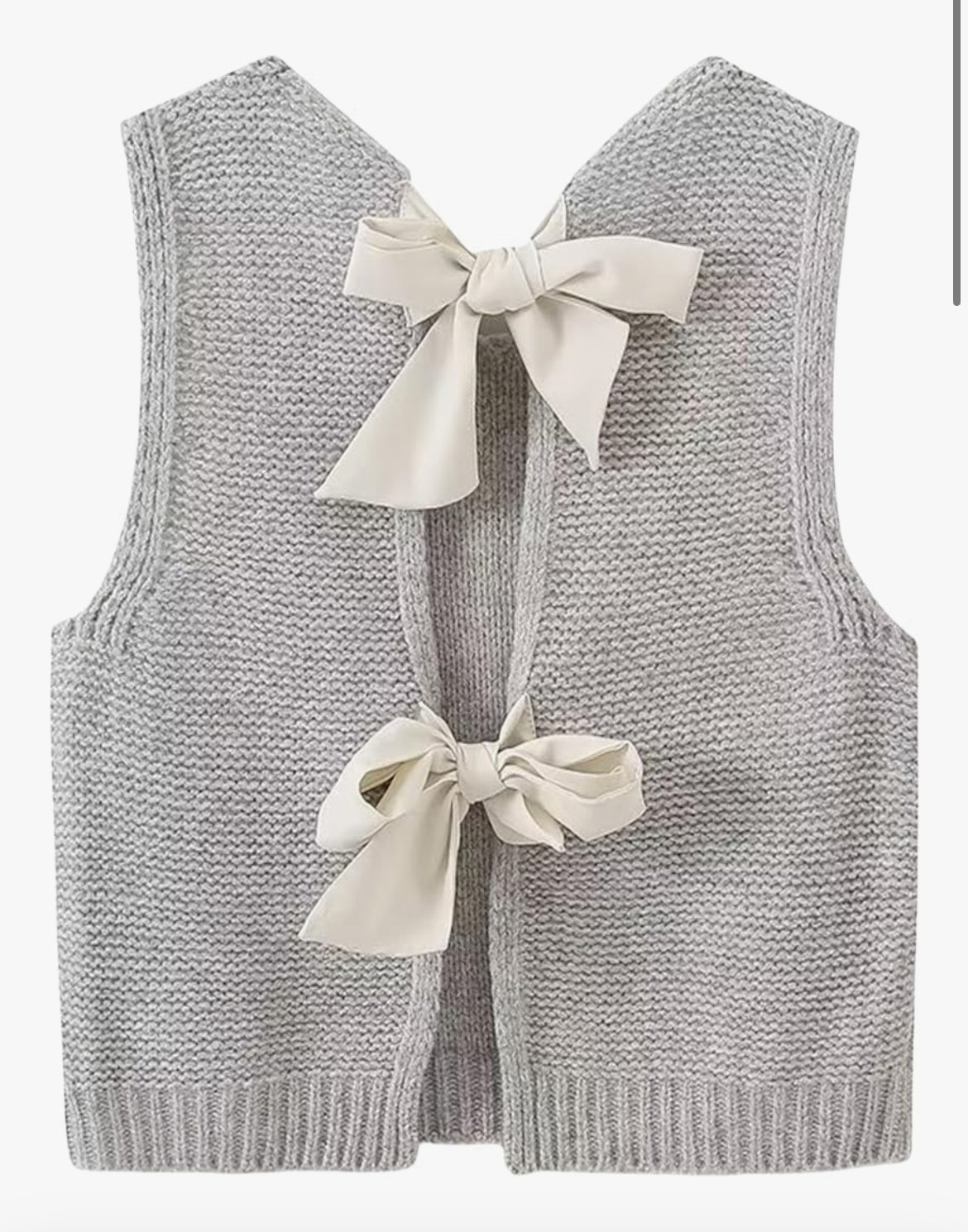 Tie Front Sweater Vest