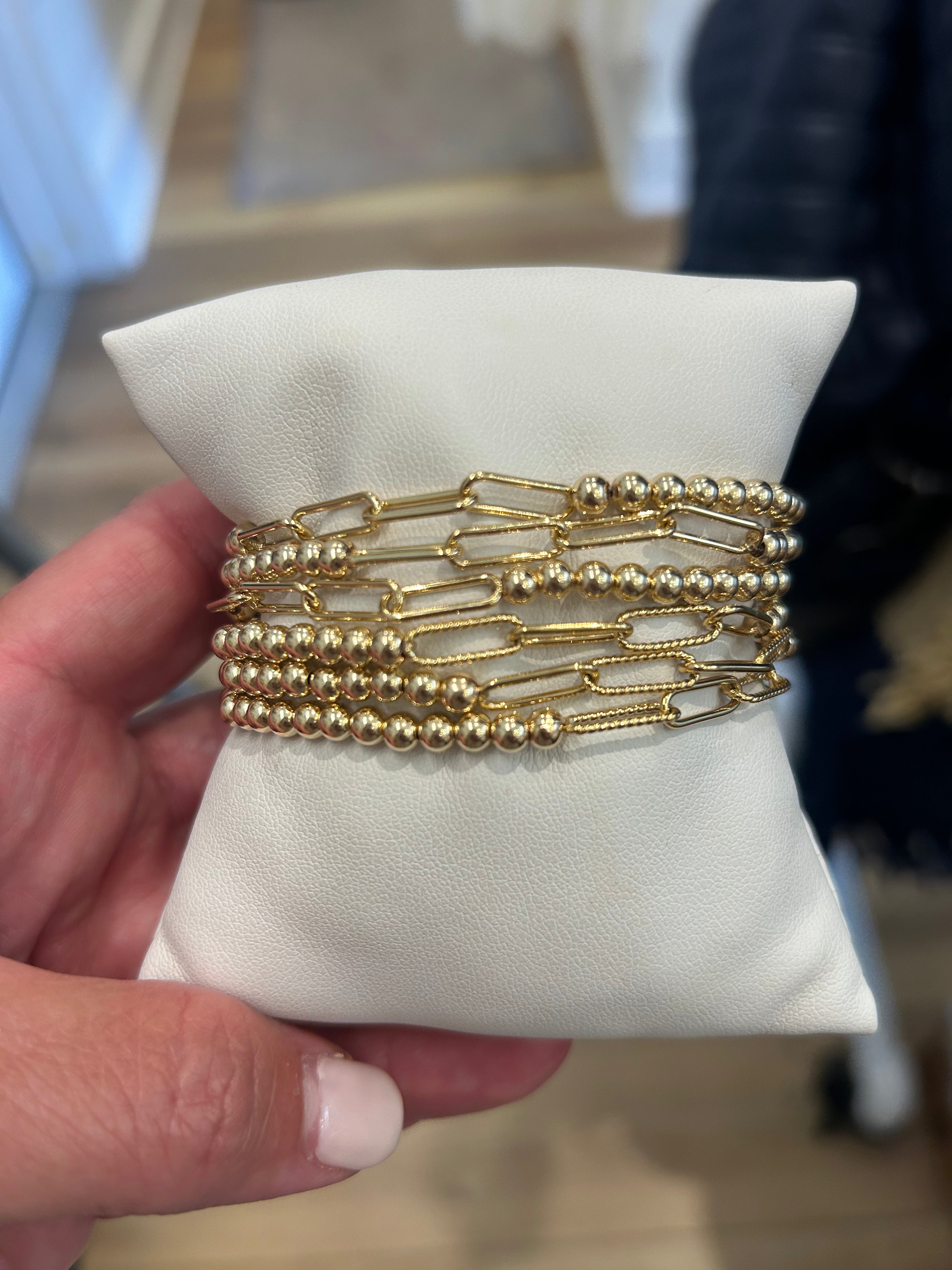 Paperclip Beaded Bracelet