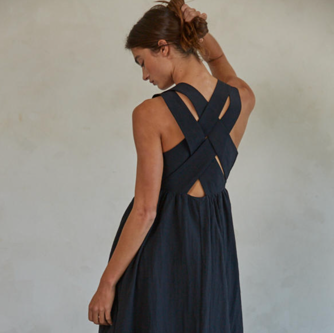 Juno Cross Back Dress Black