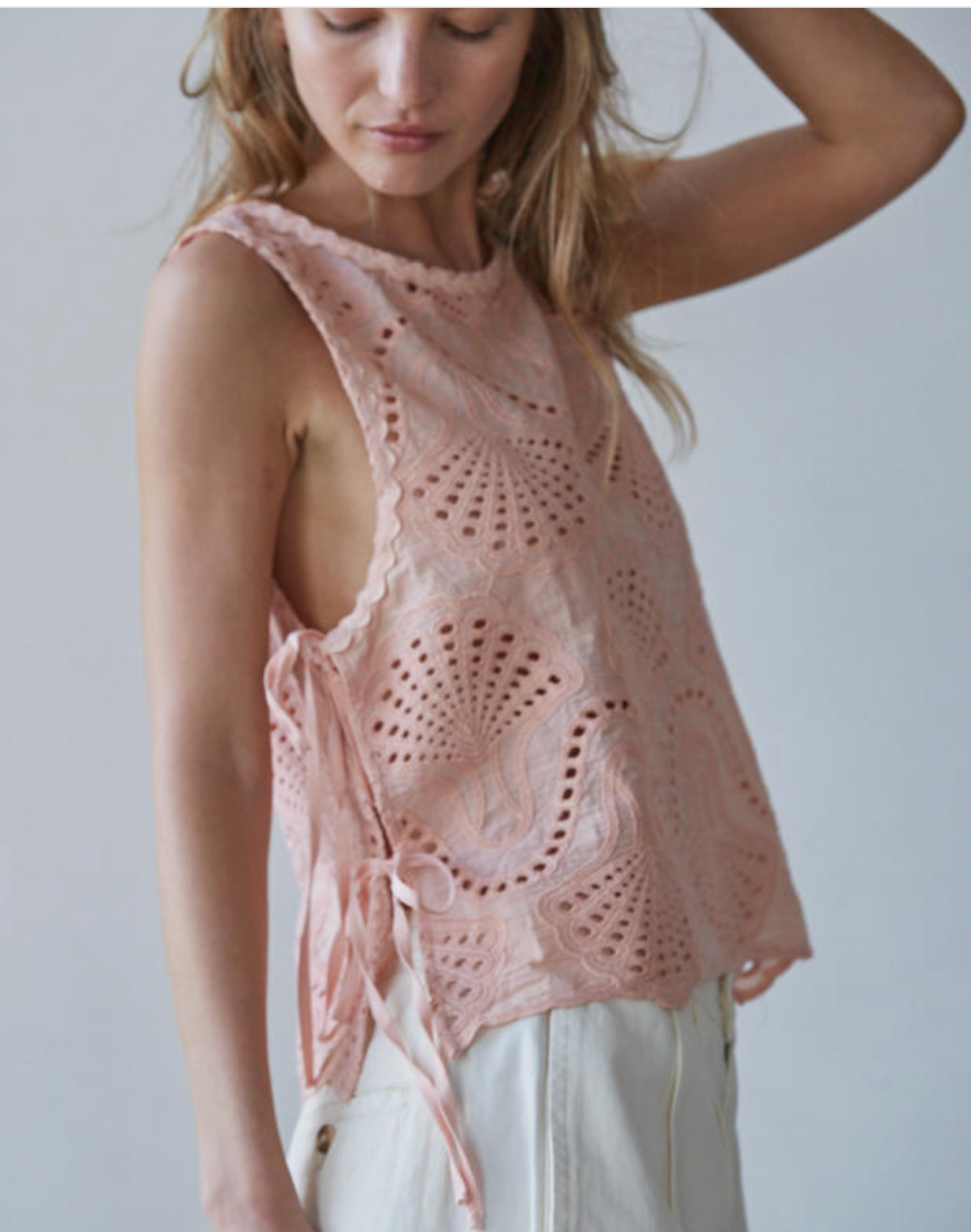 Lowen Eyelet Sleeveless Top