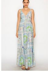 HELENIC TAPESTRY MAXI DRESS