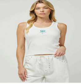 Jellyfish Beaded Ribbed Tank