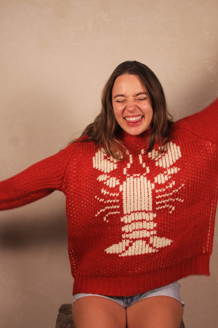 Lobster Chunky Sweater