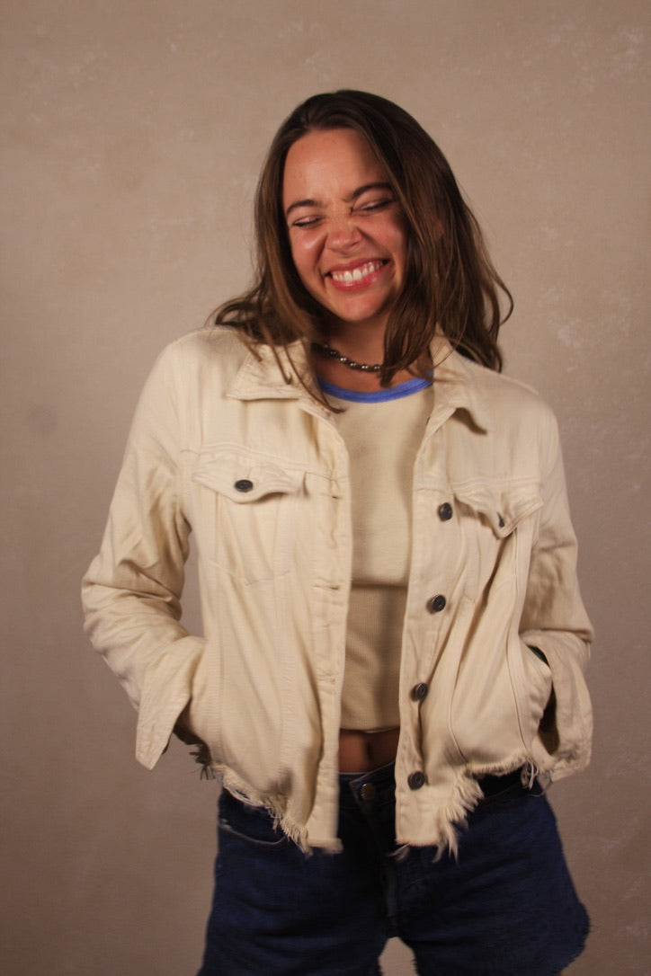 Rebel Denim Jacket Cream