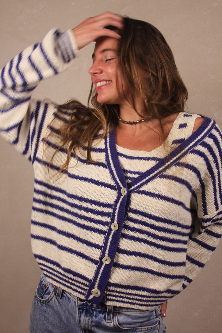 Alder Striped Cardigan
