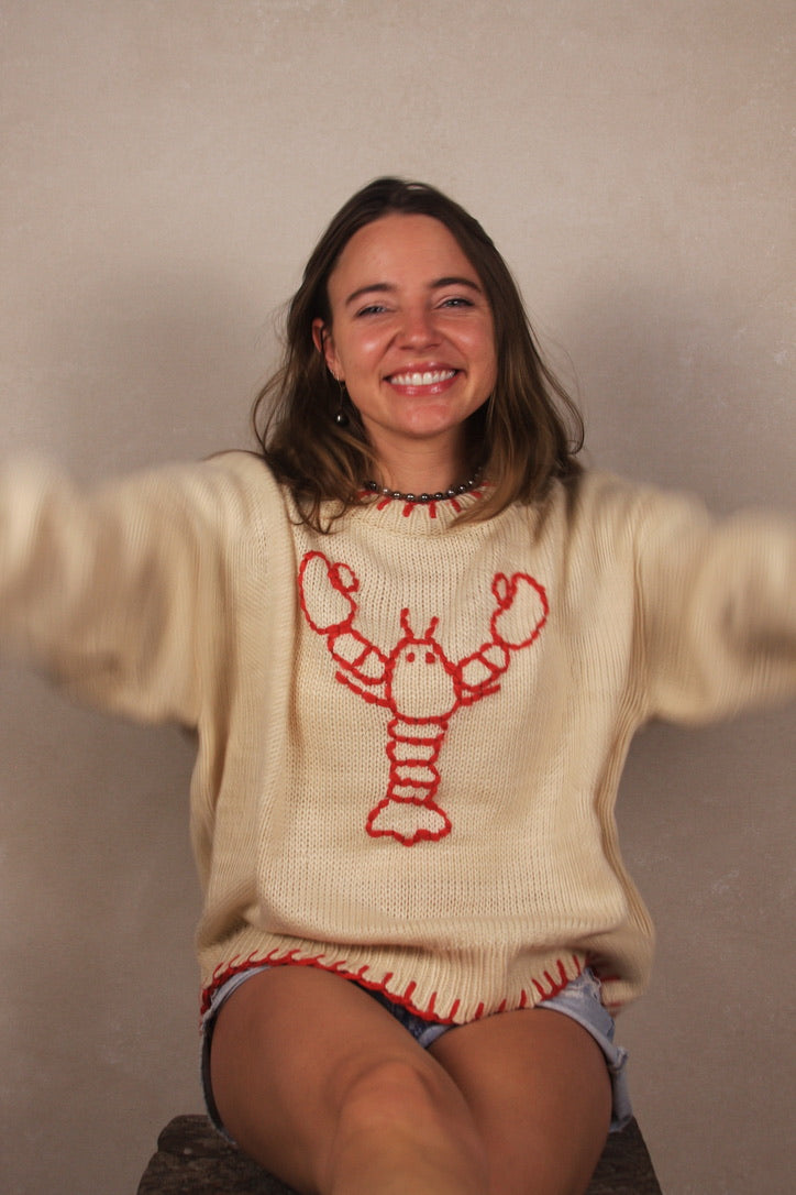 Whipstitch Lobster Sweater