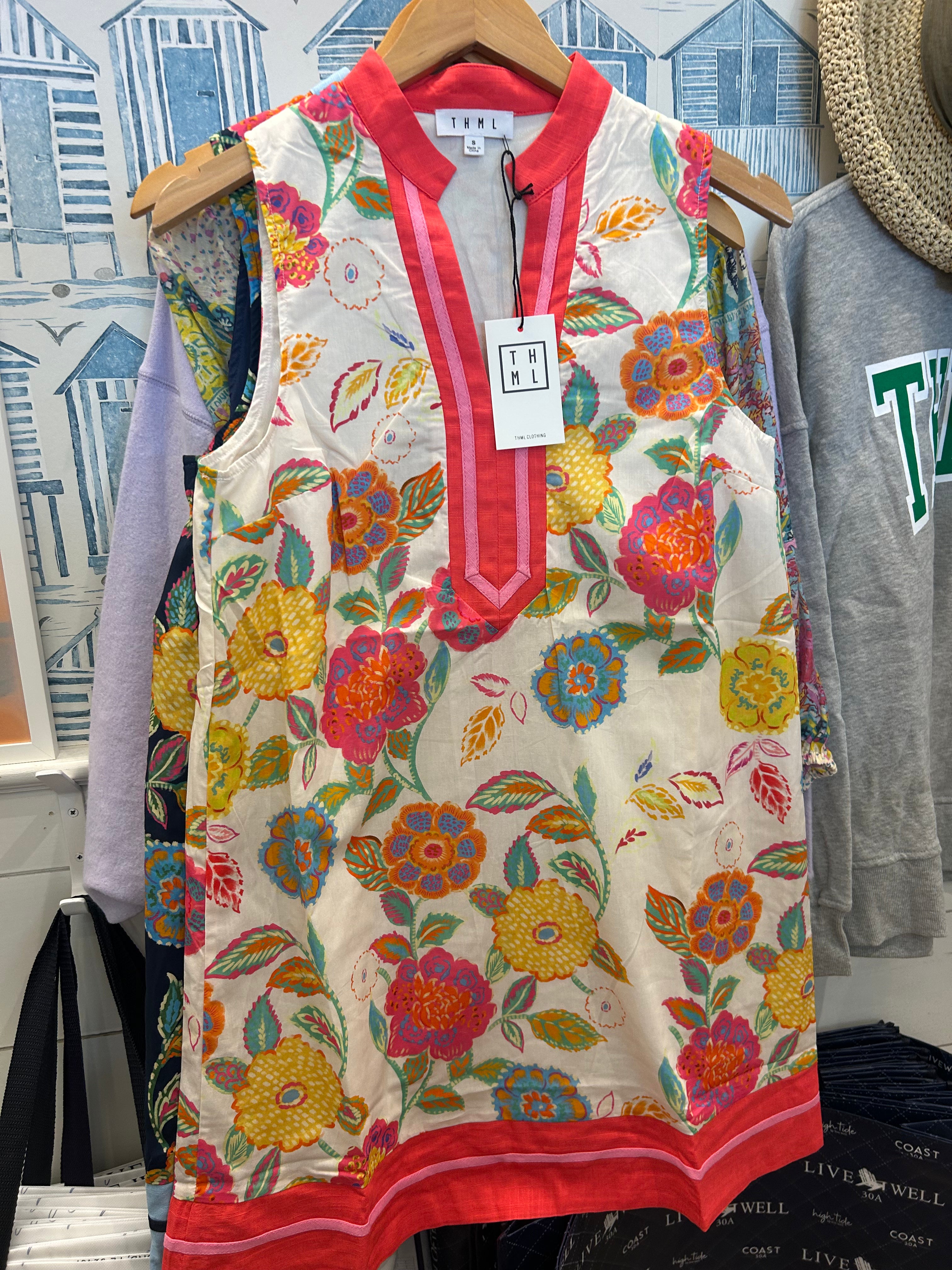 Floral Print Sleeveless V-Neck Dress