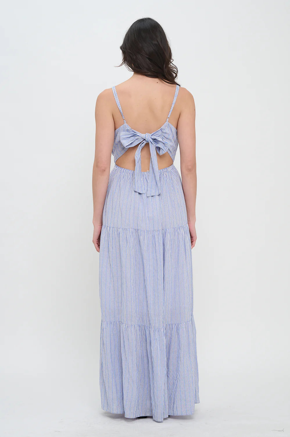 Nautical Striped Maxi Dress
