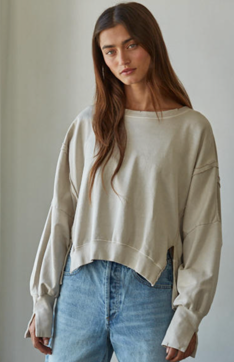 Everyday Hi-Lo Slit Pullover
