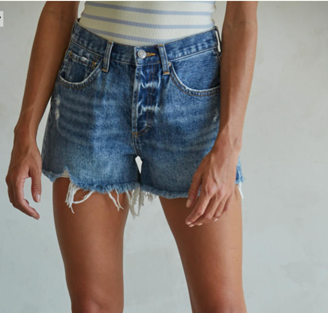 Coastal Lines Denim Shorts