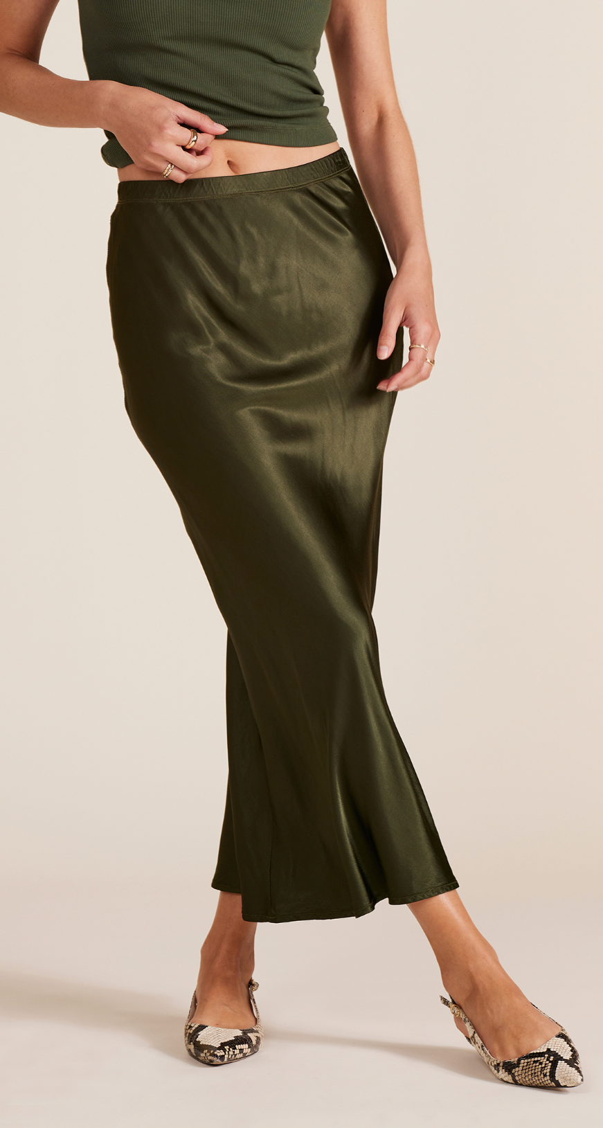 Midi Bias Cut Skirt