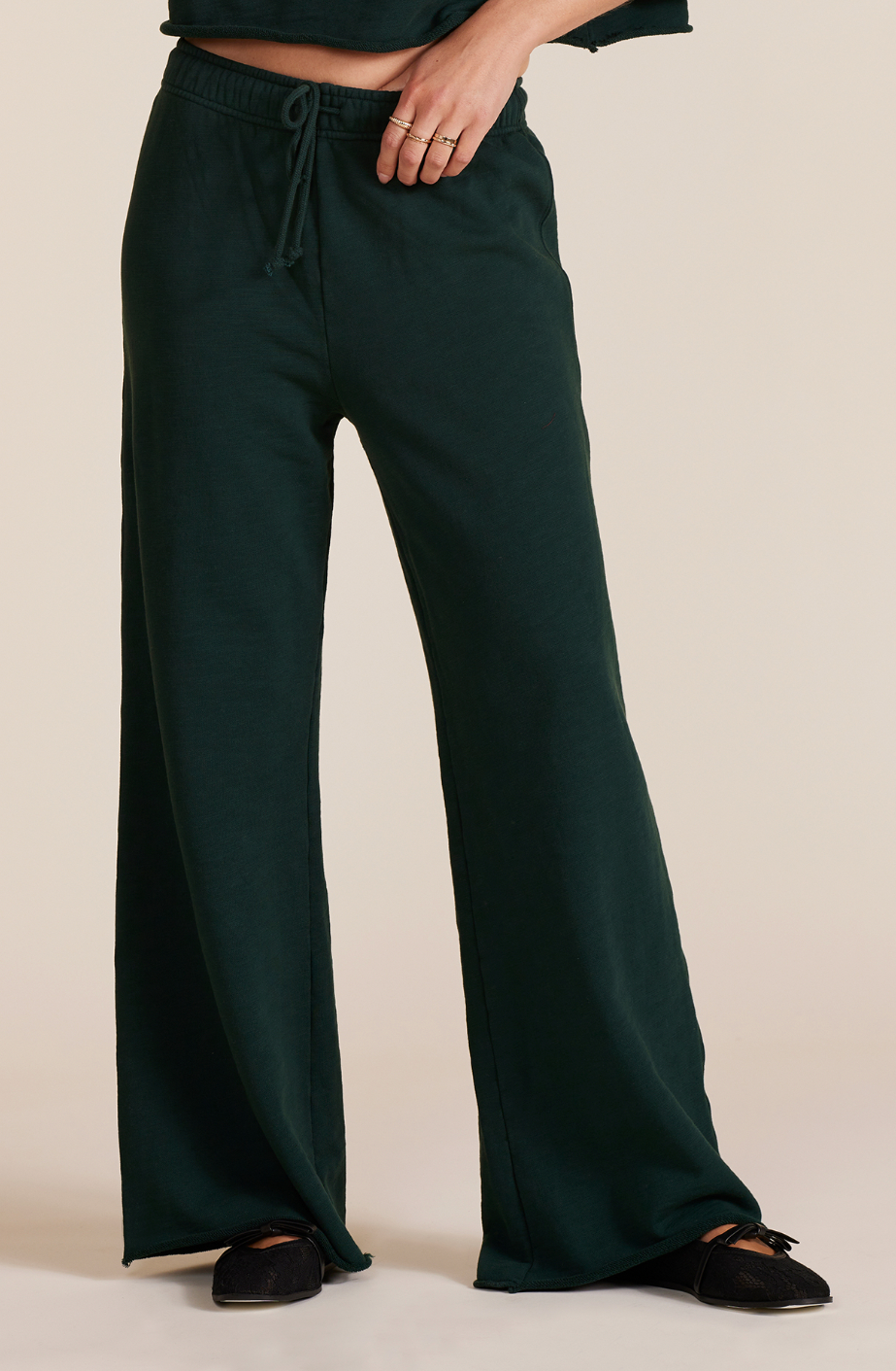 Wideleg Drawstring Pant