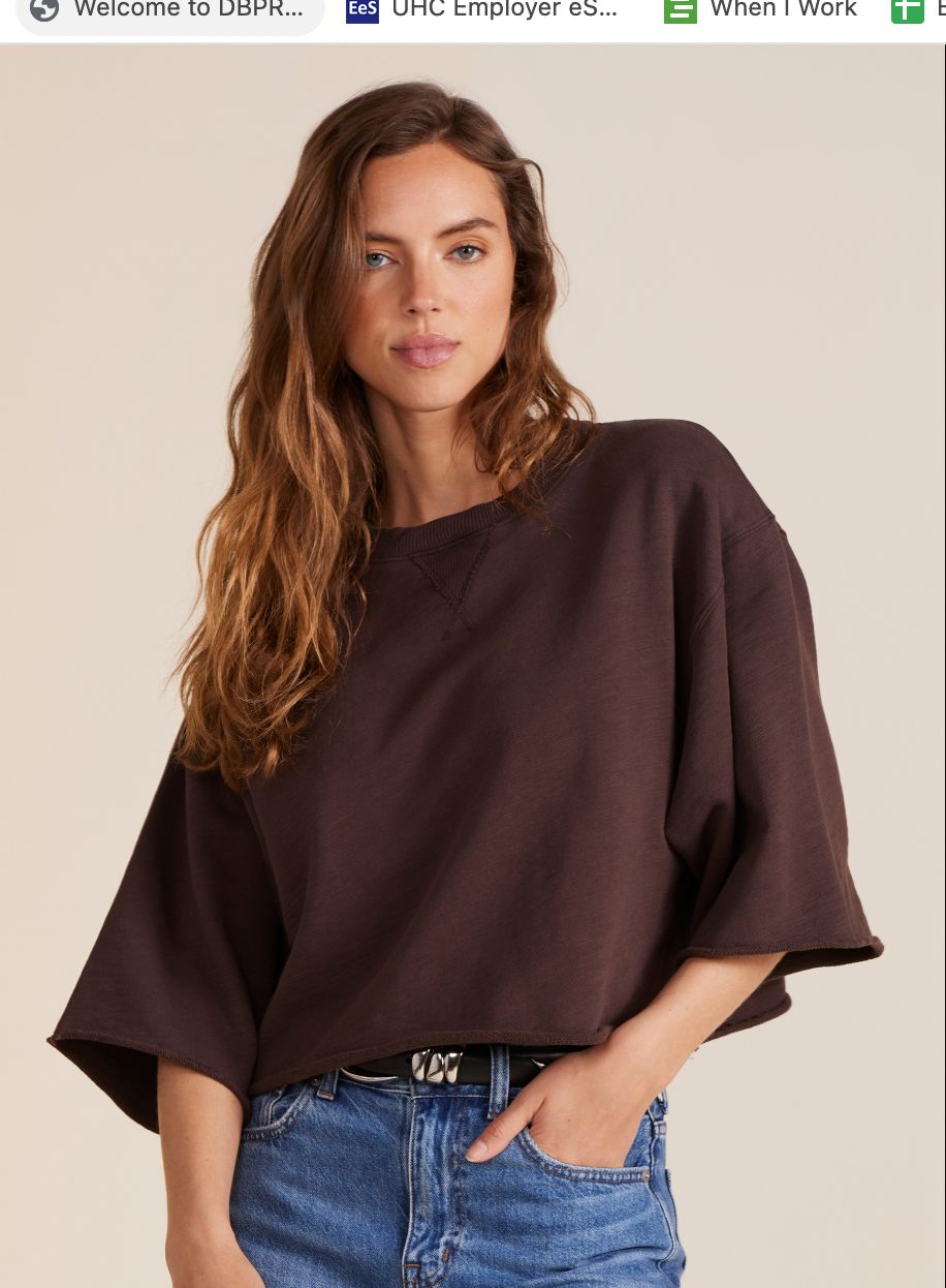 Drop Shoulder Crop SS