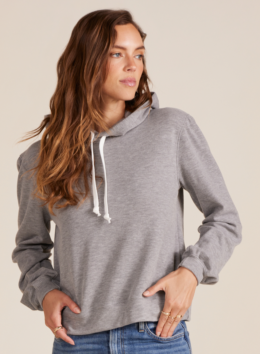 Puffsleeve Pullover Heather Hoodie