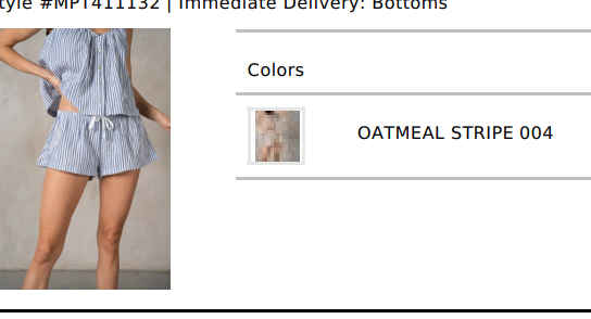 Oatmeal Stripe Gauze Short