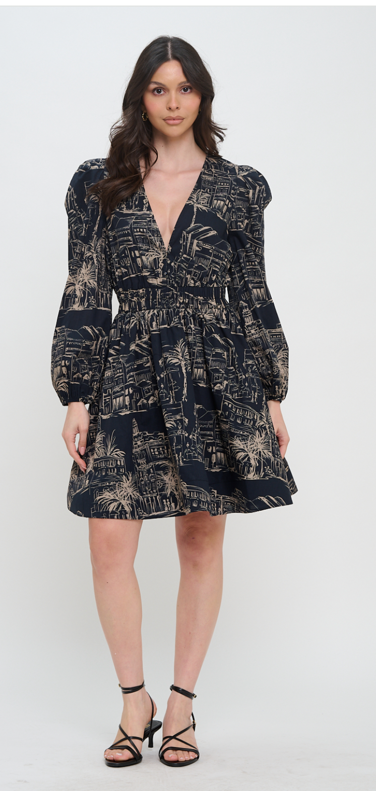 Santorini Midnight Short Dress