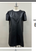 Short Sleeve Leather Dress