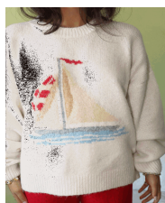 Red/Cream Stripe Sailboat Sweater