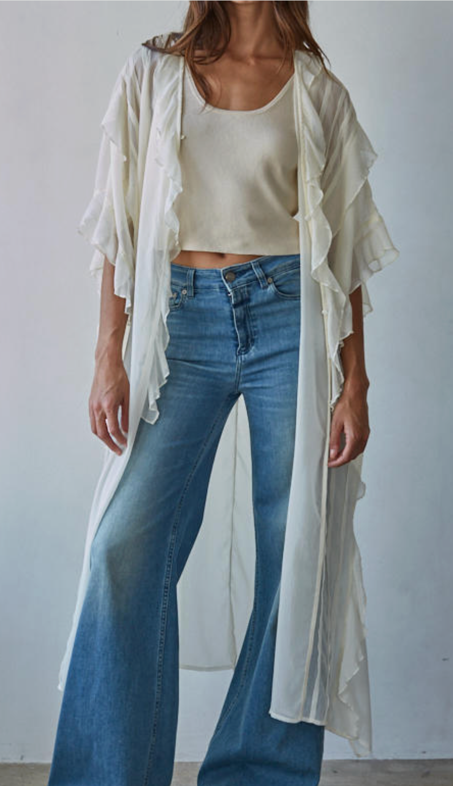 Masionette Sheer Ruffled Duster